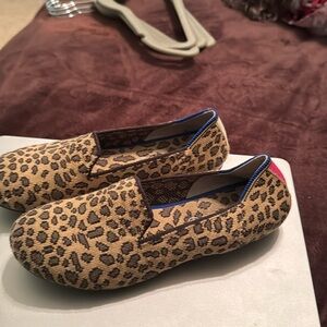 Rothy’s cheetah slip on
